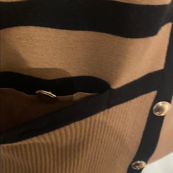 Striped Button-Up Cardigan Sweater L - Picture 7 of 10
